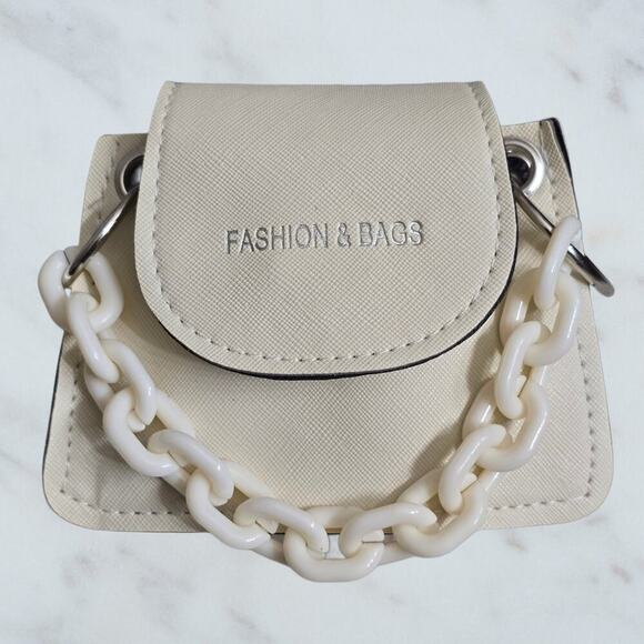 None Handbags - Mini White Crossbody Coin bag